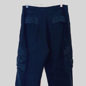 VTG 100% Silk Sunny Leigh Ladies Cargo Pants Size:6 Color:Black